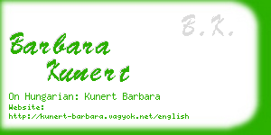 barbara kunert business card